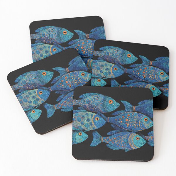 Item preview, Colorful fish swim in a row designed and sold by anytka.