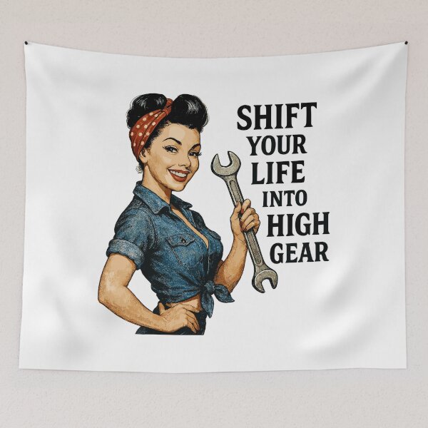 Item preview, Vintage Workshop Pin-up: High Gear Lifestyle designed and sold by Pineapple-Tree.