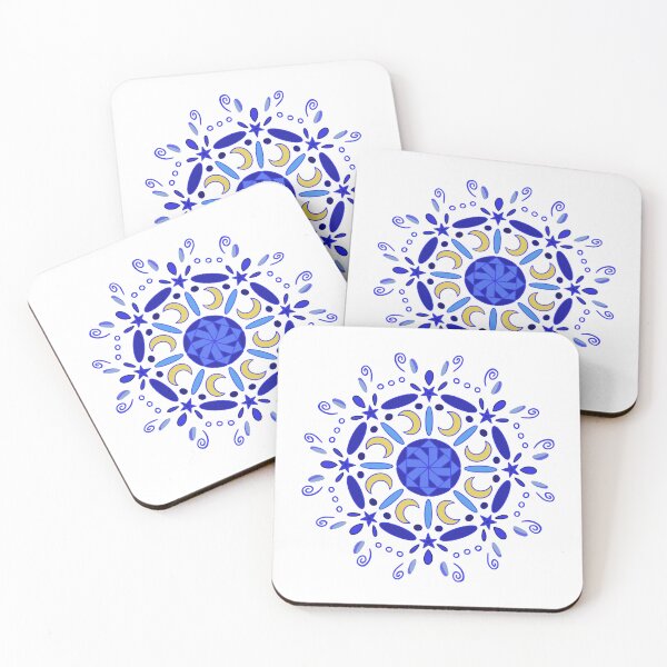Item preview, Blue and yellow celestial design designed and sold by SoaringMoon.