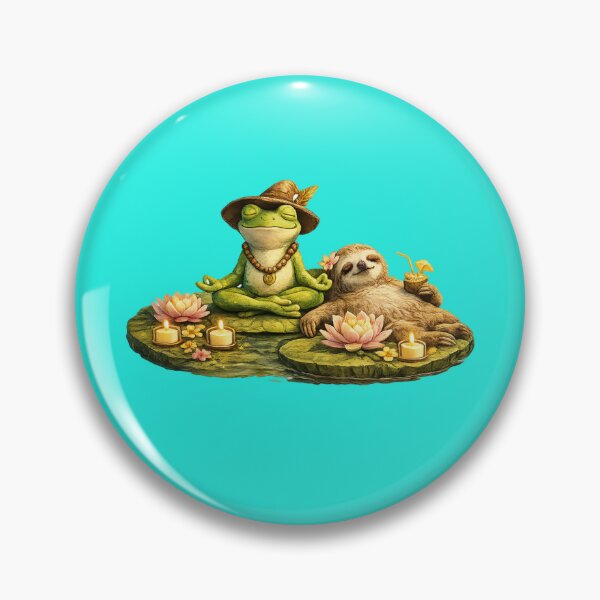 Item preview, Frog and sloth at peace designed and sold by FroggyOnly.