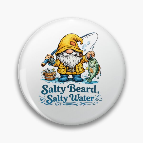 Item preview, Salty Beard, Salty Water – Bearded Saltwater Fisherman Gnome Illustration designed and sold by SaltyLinesOut.