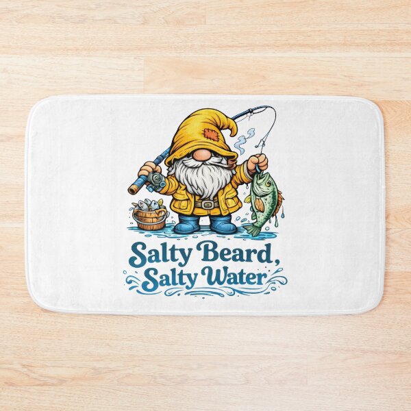 Item preview, Salty Beard, Salty Water – Bearded Saltwater Fisherman Gnome Illustration designed and sold by SaltyLinesOut.