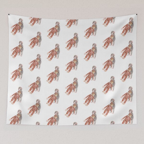 Item preview, Cute Punch and Monkey friend Painting  designed and sold by hartistDesign.