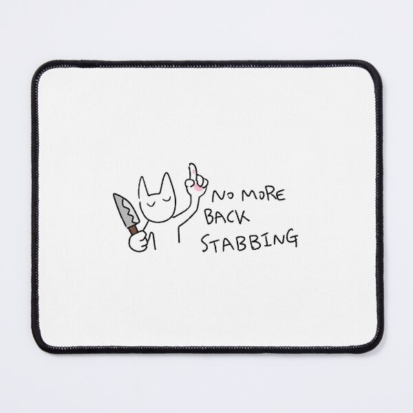 Item preview, No More Back Stabbing Cat Sticker, Funny Sassy Cat Art, Cute but Unhinged Doodle Illustration, Sarcastic Gift for Friends designed and sold by lazydayz16.