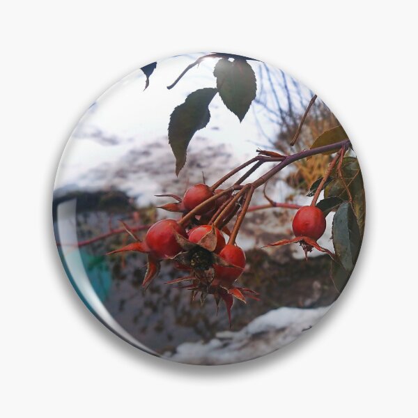 Item preview, Spring landscape of rose hips against the background of melting snow designed and sold by Enerjetal.