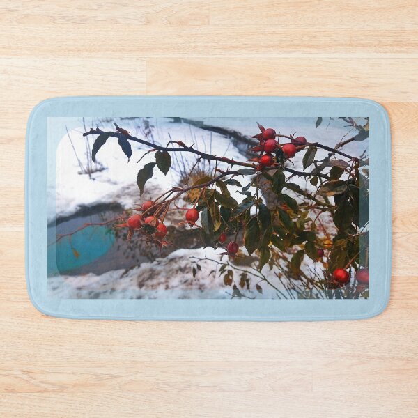 Item preview, Spring landscape of rose hips against the background of melting snow designed and sold by Enerjetal.
