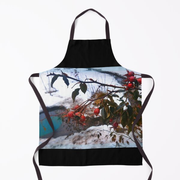 Item preview, Spring landscape of rose hips against the background of melting snow designed and sold by Enerjetal.