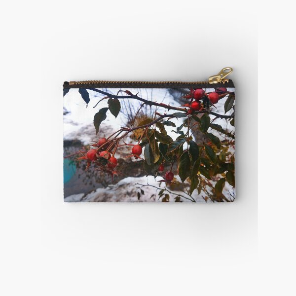 Item preview, Spring landscape of rose hips against the background of melting snow designed and sold by Enerjetal.