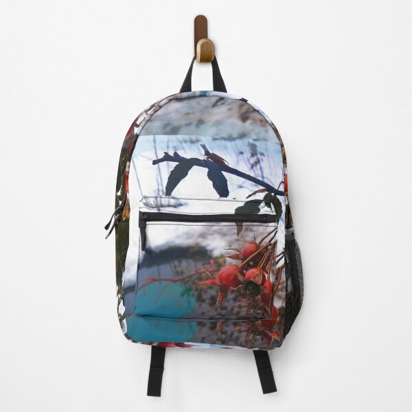 Item preview, Spring landscape of rose hips against the background of melting snow designed and sold by Enerjetal.