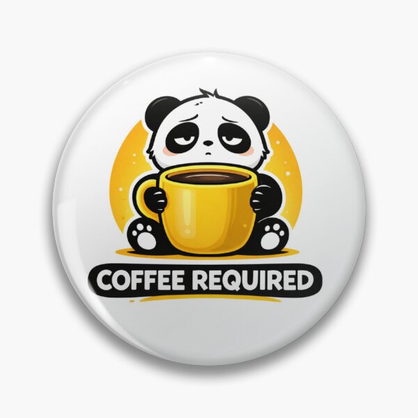 Item preview, Coffee Required Panda – Funny Tired Coffee Lover Sticker designed and sold by snaperos.