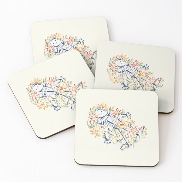 Item preview, Little Robot Laying on Flowers designed and sold by fernandaschalle.