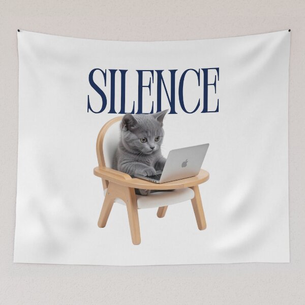 Item preview, Quiet, kitten, working designed and sold by PatronesKawai.