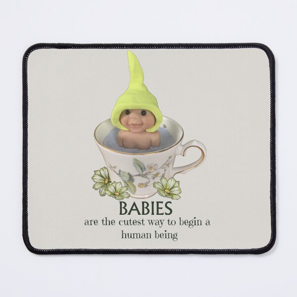 Item preview, Baby in Teacup, Elf Hat, With Quote About BABIES designed and sold by JoyfulWhimsy.