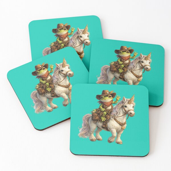 Item preview, Frog cowboy and magic unicorn designed and sold by FroggyOnly.