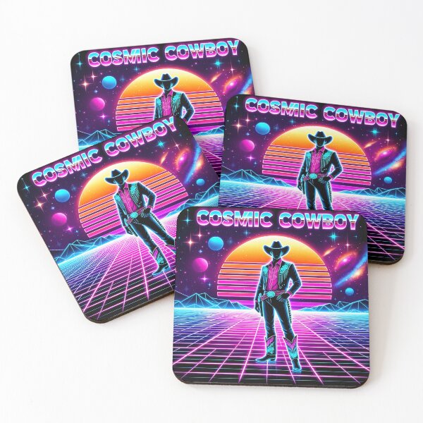 Item preview, Neon Retro Galaxy - Cosmic Cowboy designed and sold by Art-Arcade6.