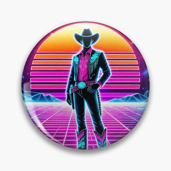 Item preview, Neon Retro Galaxy - Cosmic Cowboy designed and sold by Art-Arcade6.