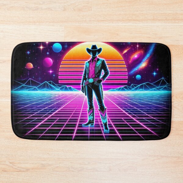 Item preview, Neon Retro Galaxy - Cosmic Cowboy designed and sold by Art-Arcade6.