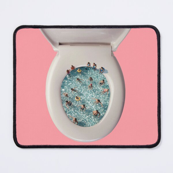 Item preview, Surreal Toilet Pool Absurd Humor Illustration designed and sold by Kunst&Kontrast.