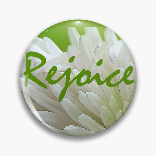 Item preview, REJOICE - Floral Art with Scripture in White and Green designed and sold by ABG Inspirational Art.