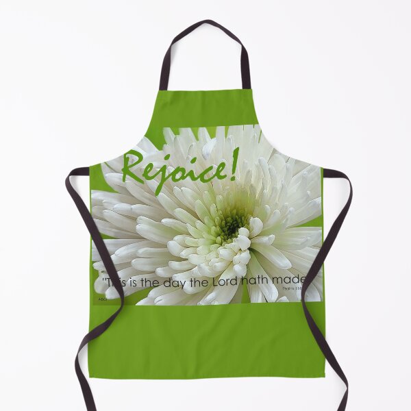 Item preview, REJOICE - Floral Art with Scripture in White and Green designed and sold by ABG Inspirational Art.