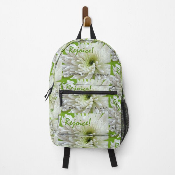 Item preview, REJOICE - Floral Art with Scripture in White and Green designed and sold by ABG Inspirational Art.