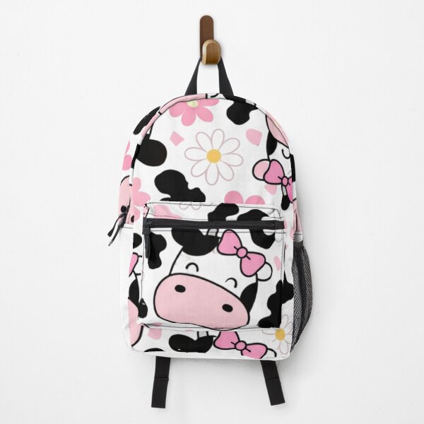 Item preview, Cute Cow Pattern Pink Flowers and Bows - Kawaii Aesthetic designed and sold by Skully-Studio.