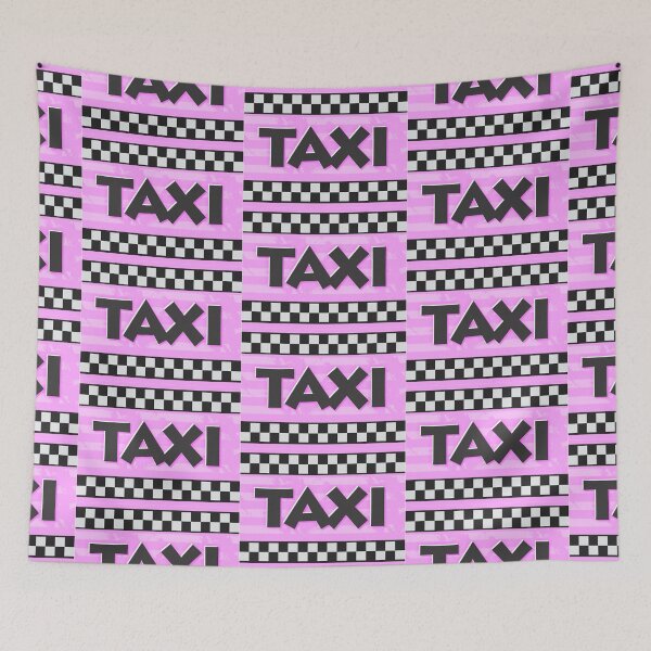 Item preview, Fun Pink Taxi Checkerboard designed and sold by DalePrestonArt.