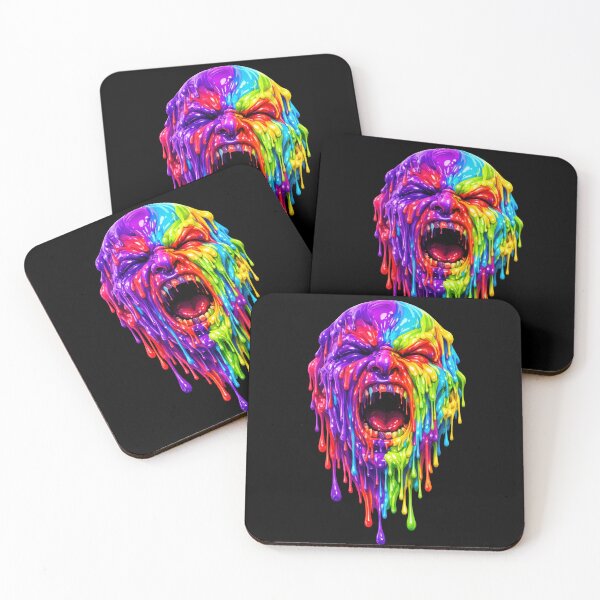 Item preview, Psychedelic Dripping Scream Face – Surreal Liquid Rage designed and sold by SHHCreations.