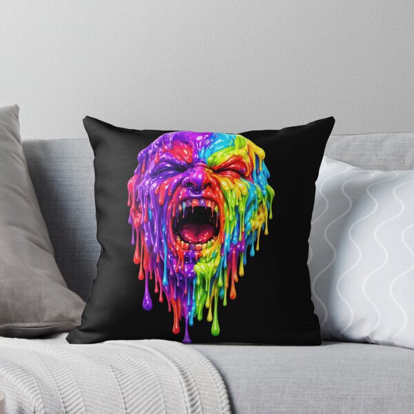 Item preview, Psychedelic Dripping Scream Face – Surreal Liquid Rage designed and sold by SHHCreations.