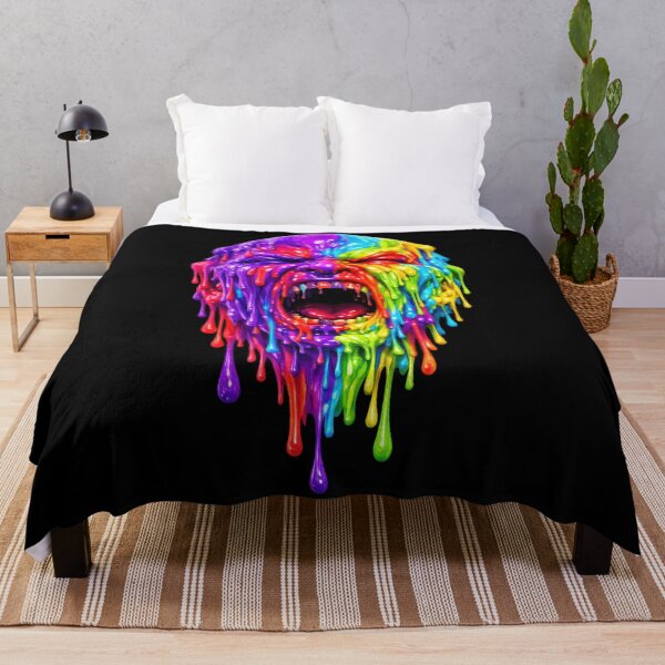 Item preview, Psychedelic Dripping Scream Face – Surreal Liquid Rage designed and sold by SHHCreations.