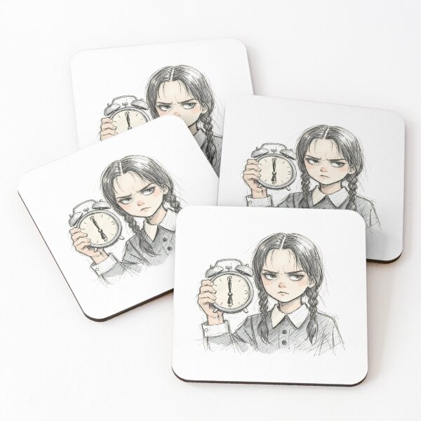Item preview, GOTH GIRL WITH ALARM CLOCK designed and sold by LIS AND MELIVERSO.