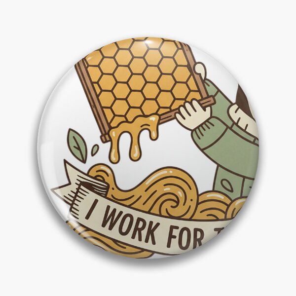 Item preview, I Work For The Queen Apiary Duty Beekeeper Honeybee designed and sold by JMDesignHub.