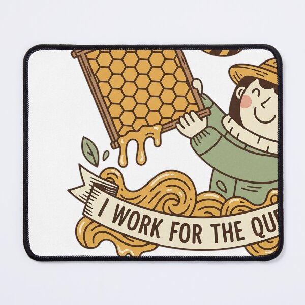 Item preview, I Work For The Queen Apiary Duty Beekeeper Honeybee designed and sold by JMDesignHub.