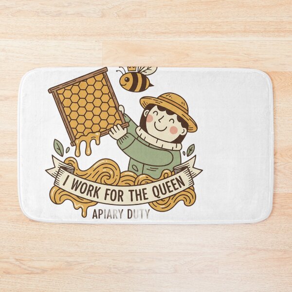 Item preview, I Work For The Queen Apiary Duty Beekeeper Honeybee designed and sold by JMDesignHub.