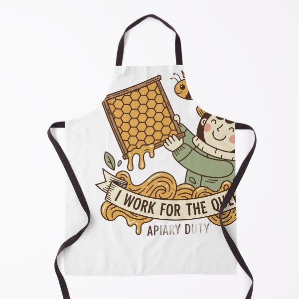 Item preview, I Work For The Queen Apiary Duty Beekeeper Honeybee designed and sold by JMDesignHub.