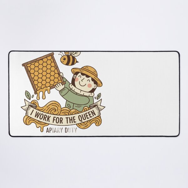 Item preview, I Work For The Queen Apiary Duty Beekeeper Honeybee designed and sold by JMDesignHub.