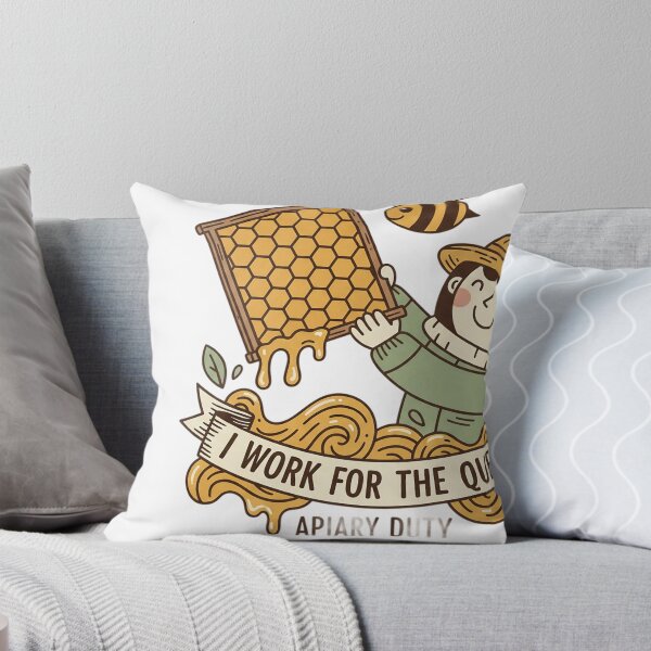 Item preview, I Work For The Queen Apiary Duty Beekeeper Honeybee designed and sold by JMDesignHub.