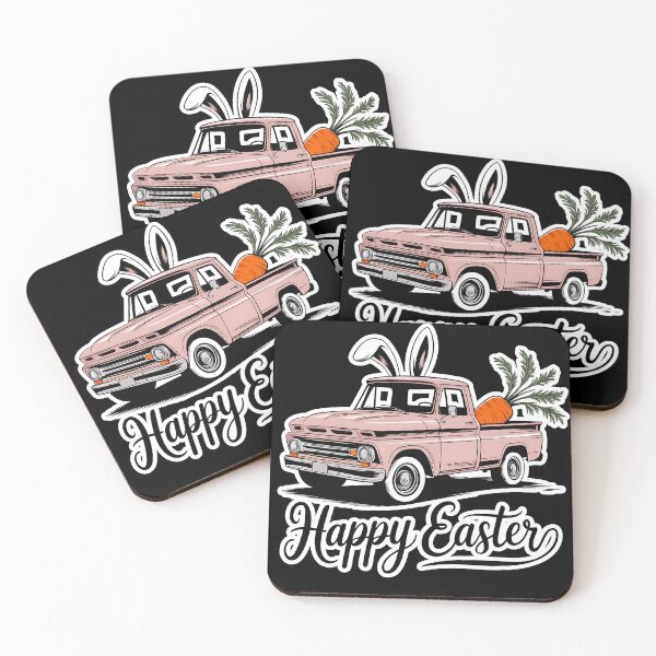 Item preview, Happy Easter Bunny Vintage Truck designed and sold by ArcticFoxStudio.