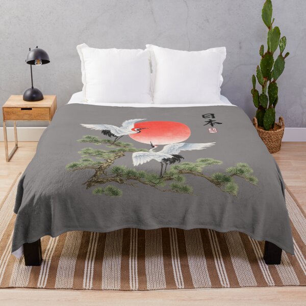 Item preview, Cranes Japanese trees art. designed and sold by Natart1004.