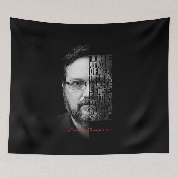 Item preview,  Brandon Sanderson Split Face Quote Poster designed and sold by Enea Kelo.