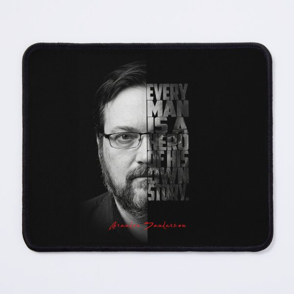 Item preview, Brandon Sanderson Split Face Quote Poster designed and sold by Enea Kelo.