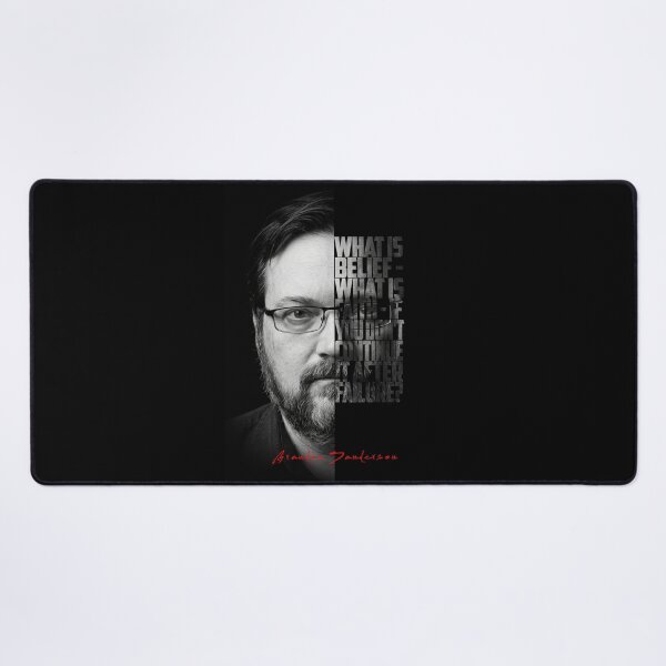 Item preview, Brandon Sanderson Split Face Quote Poster designed and sold by Enea Kelo.