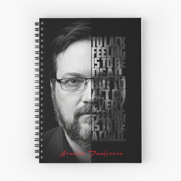 Item preview, Brandon Sanderson Split Face Quote Poster designed and sold by Enea Kelo.