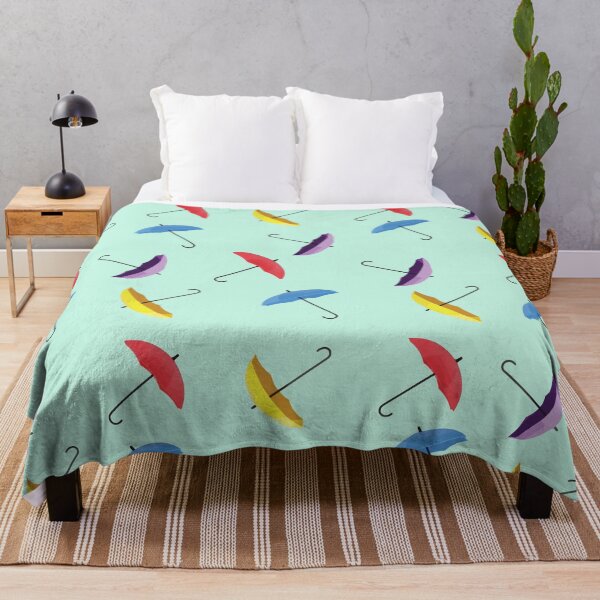 Item preview, Colorful Umbrella Pattern on Green Background designed and sold by Arturo Daniel Garcia Palomo.