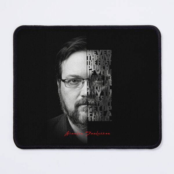 Item preview, Brandon Sanderson Split Face Quote Poster designed and sold by Enea Kelo.