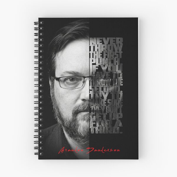 Item preview, Brandon Sanderson Split Face Quote Poster designed and sold by Enea Kelo.