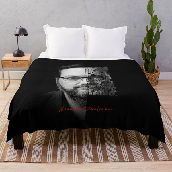 Item preview, Brandon Sanderson Split Face Quote Poster designed and sold by Enea Kelo.