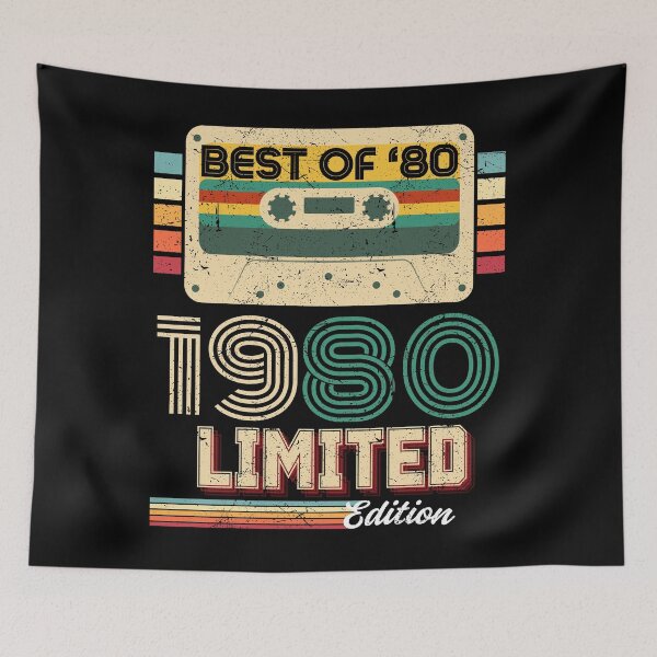 Item preview, Best Of 1980 Limited Edition Retro Cassette Vintage Birthday Gift designed and sold by MixedVibes Co..