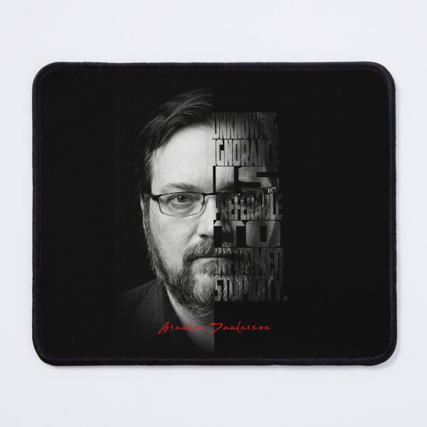 Item preview, Brandon Sanderson Split Face Quote Poster designed and sold by Enea Kelo.