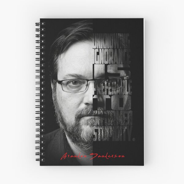 Item preview, Brandon Sanderson Split Face Quote Poster designed and sold by Enea Kelo.